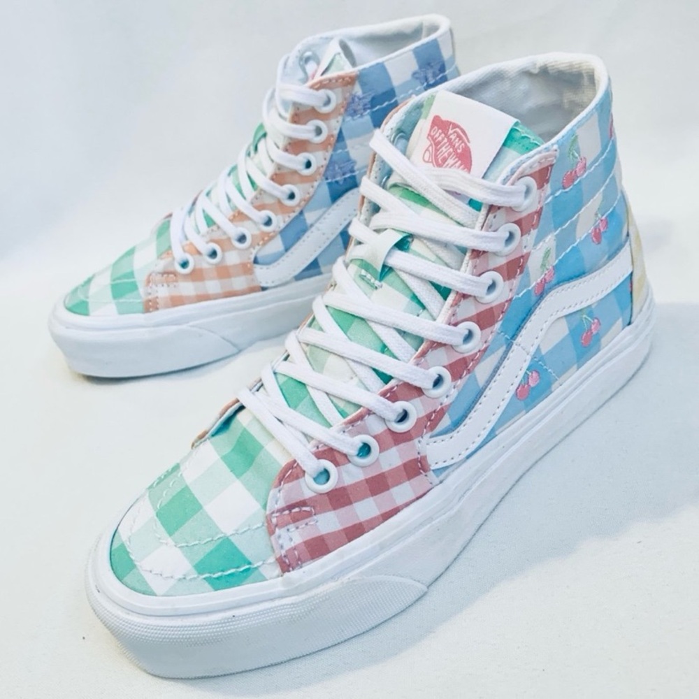VANS Checkered Cherry High Top Sneakers